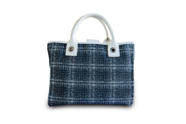 Fashion cotton bag women handbag isolated on wite background. clipping path